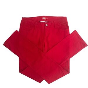 Dickies‎ Girls Junior Women's Red Low Rise Stretch Straight Leg Pants Size 5